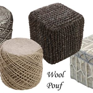 Wool Poufs